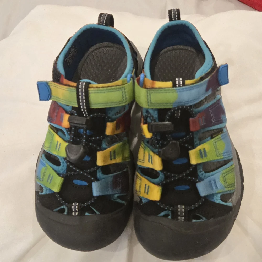 Keen Black and Blue Outdoor Sandals with Velcro Closure